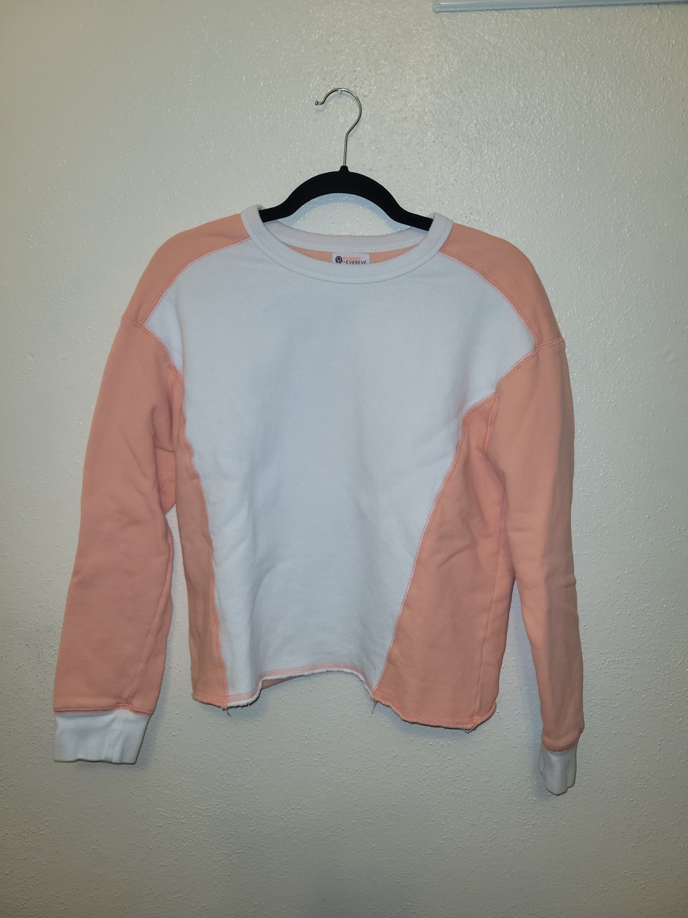 Sundry by Evereve Sweatshirt 2 | Peach White | Colorblock